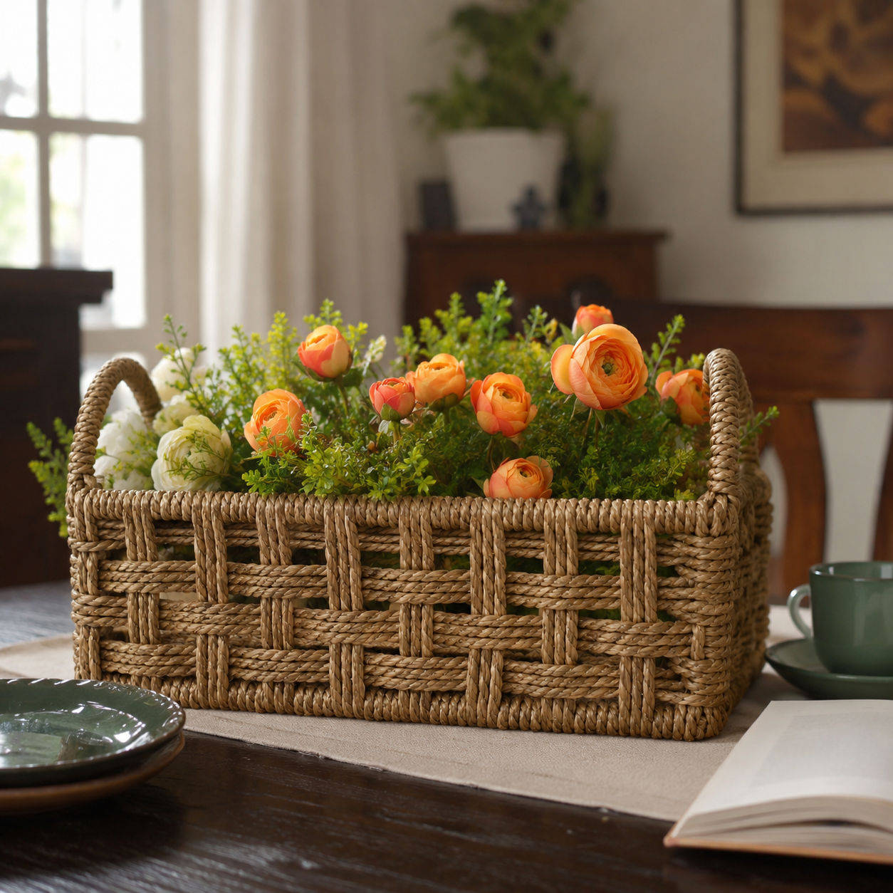 Eco-Friendly Flower Basket for Stylish Storage